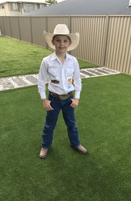 Ready to ride: Cooper James is getting ready for his first ever event; he is both excited and nervous all in one. 