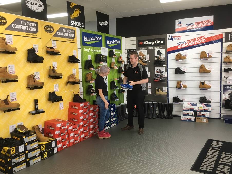 OPTIONS GALORE: There is no shortage of footwear choice at Totally Workwear. You will find something to suit your needs, and if not, they will source it for you. 