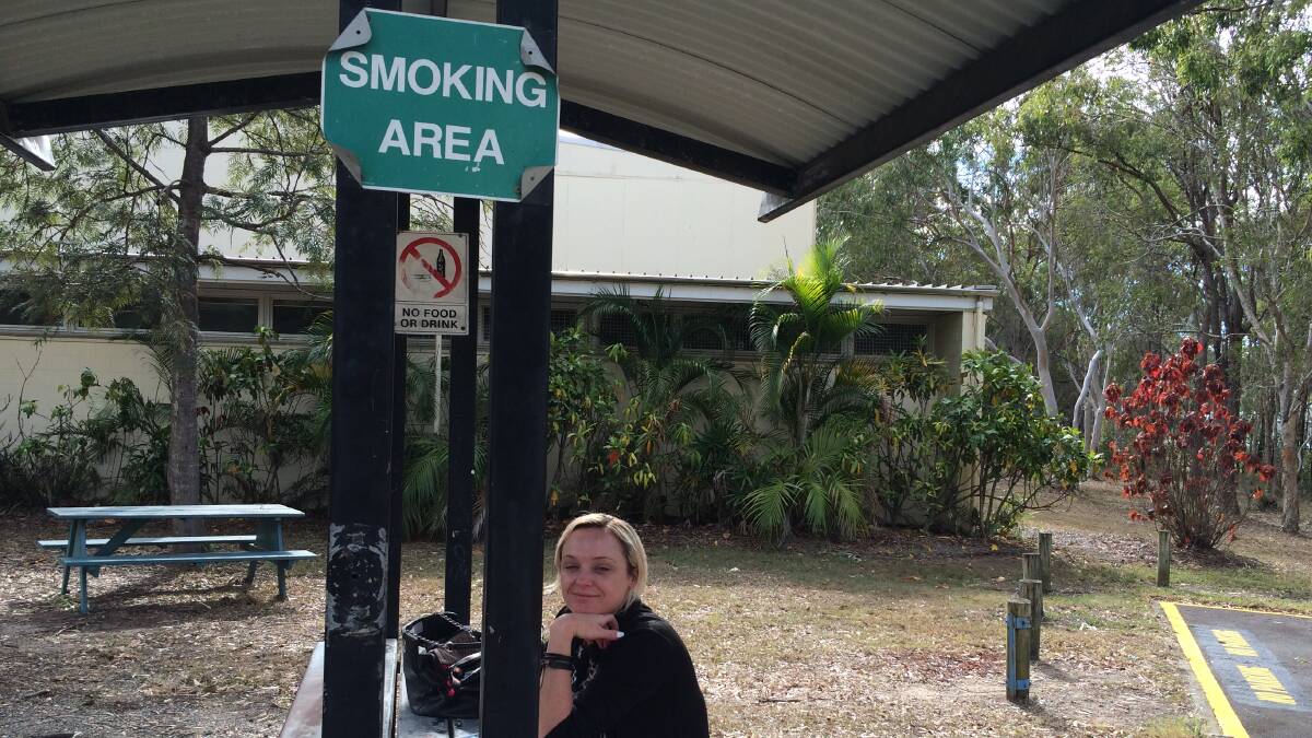 One of the smoking areas at Alexandra Hills Tafe College. 