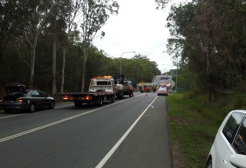 A 2014 crash along the busy and dangerous Cleveland Redland Bay Road. 