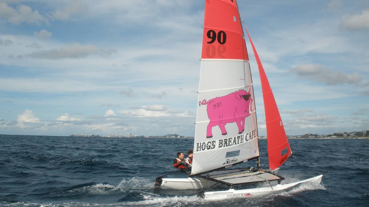 Rob and Haylie, sponsored by Cleveland-based restaurant chain Hogs Breath Café, have been sailing Hobie Cats for a decade but the China event was Haylie’s first World Championship regatta.  