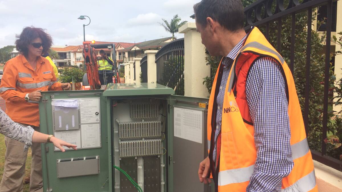 The node box at Cliftonville Place, Redland Bay will service up to 195 homes in the area when it is connected to the NBN next year.
