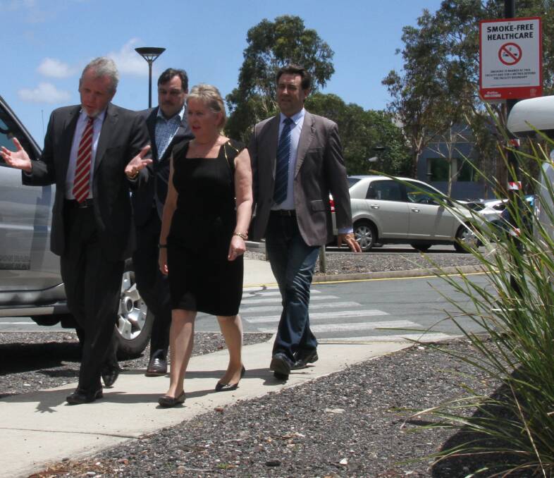 Shadow Health Minister Mark McArdle with Mudgeeraba MP Ros Bates were refused entry to Redland Hospital's Emergency Department. PHOTO: Judith Kerr