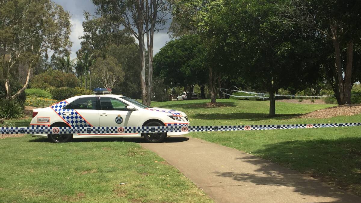 A crime scene has been established at the Sovereign Waters foreshore. Photo: Hannah Baker