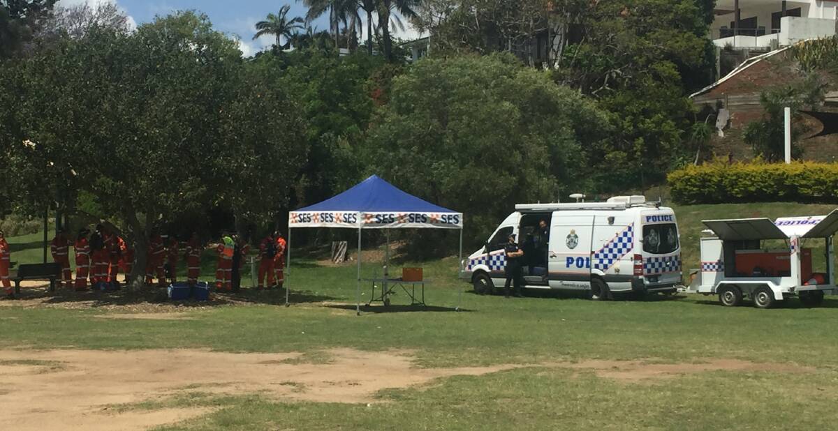 BODY FOUND: A police search is under way from Wellington Point Reserve. Photo: Hannah Baker