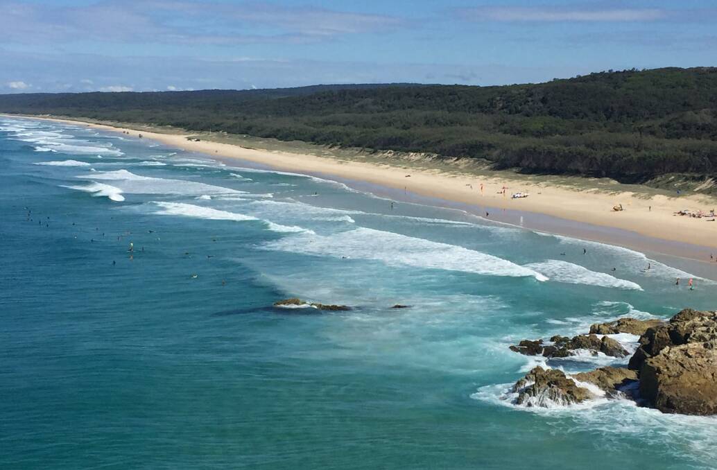SURFERS PARADISE: Main Beach, North Stradbroke Island, home to some of the world's best board riders.