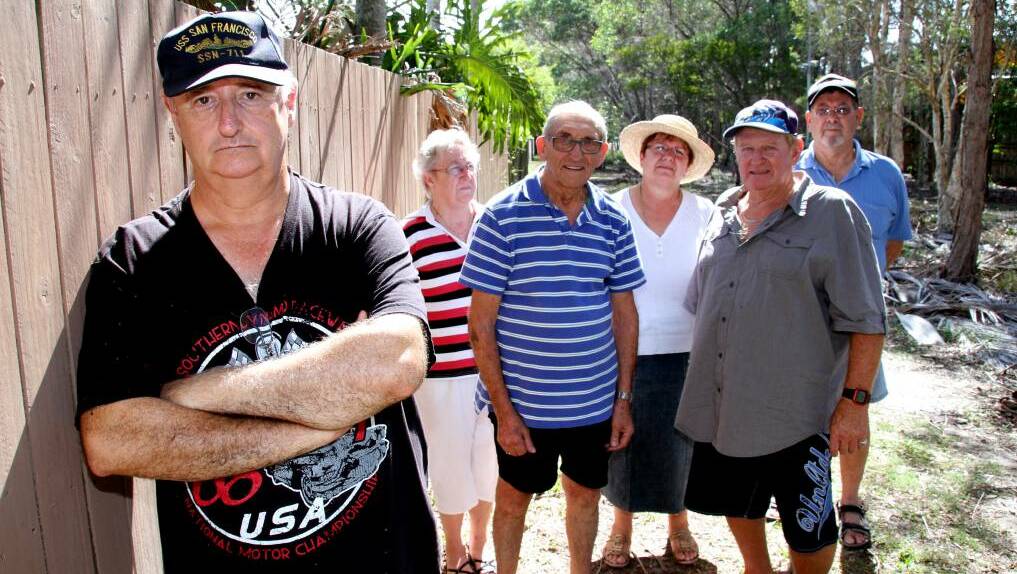 RESIDENT REVOLT: Some of the residents who have opposed council moves to develop the Teak Lane bushland.