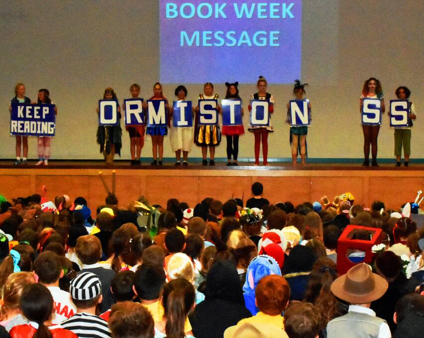 ORMISTON State School kids get the message out - keep reading.
