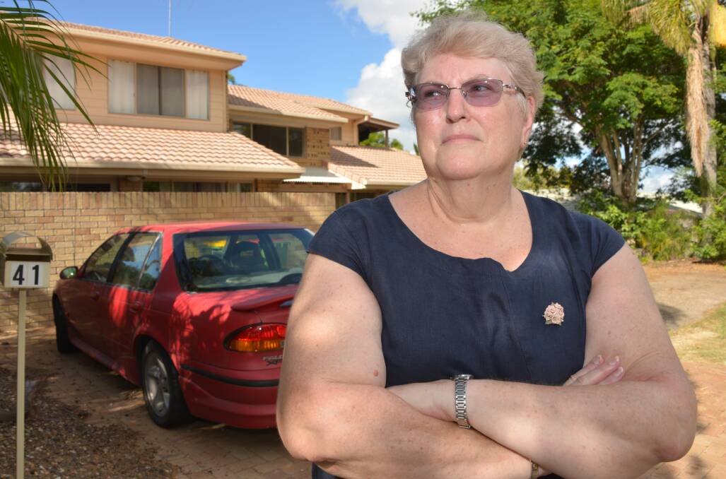 RESIDENTS CONCERNED: Robyn Thwaite at the house after addressing Redland City Council.