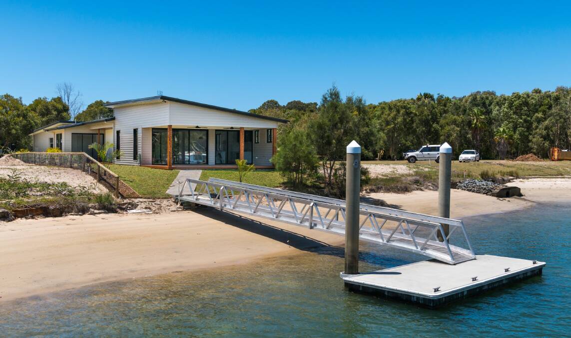 NICE LOT: A south Stradbroke waterfront home for sale.