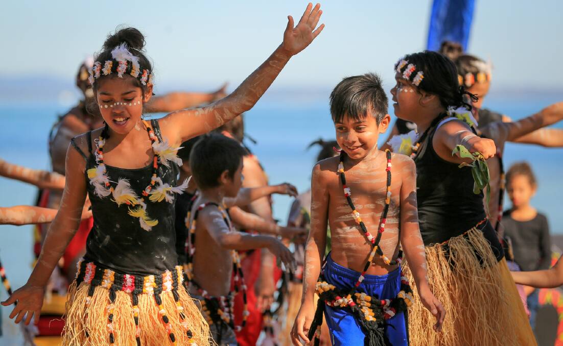 ISLAND CULTURE: Yulu Burri Ba dancers do their thing on Minjerribah or North Stradbroke Island.