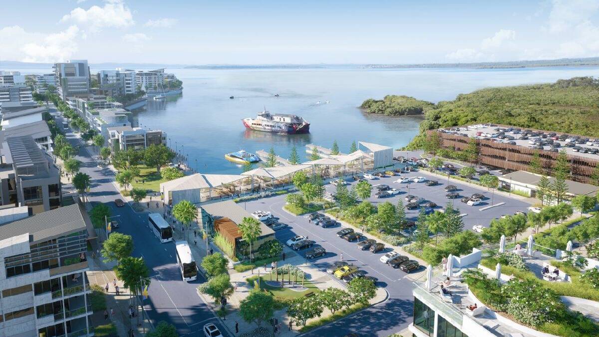 TOONDAH DEVELOPMENT: An artist's view of the what the proposed Toondah Harbour redevelopment may look like.