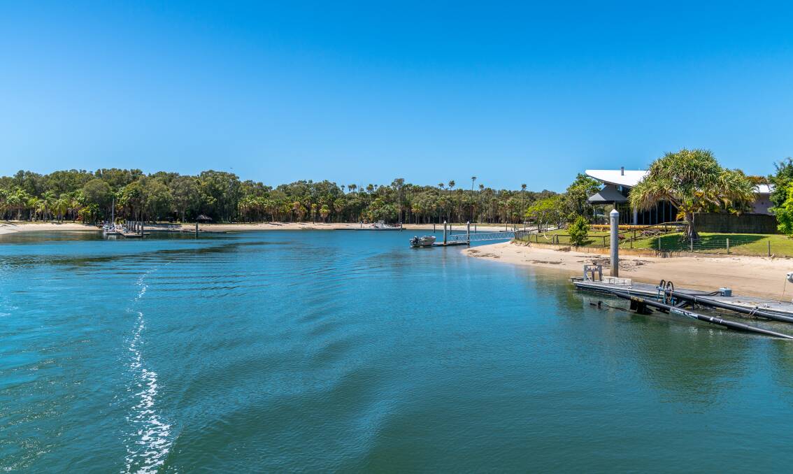 WATERFRONT: A South Stradbroke Island house for sale.