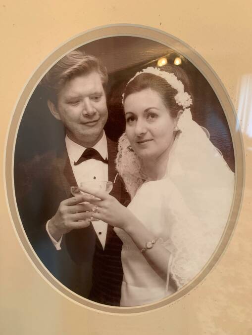 HERE'S CHEERS: The Birkdale couple wed on September 19, 1970 at Camp Hill Presbyterian Church.