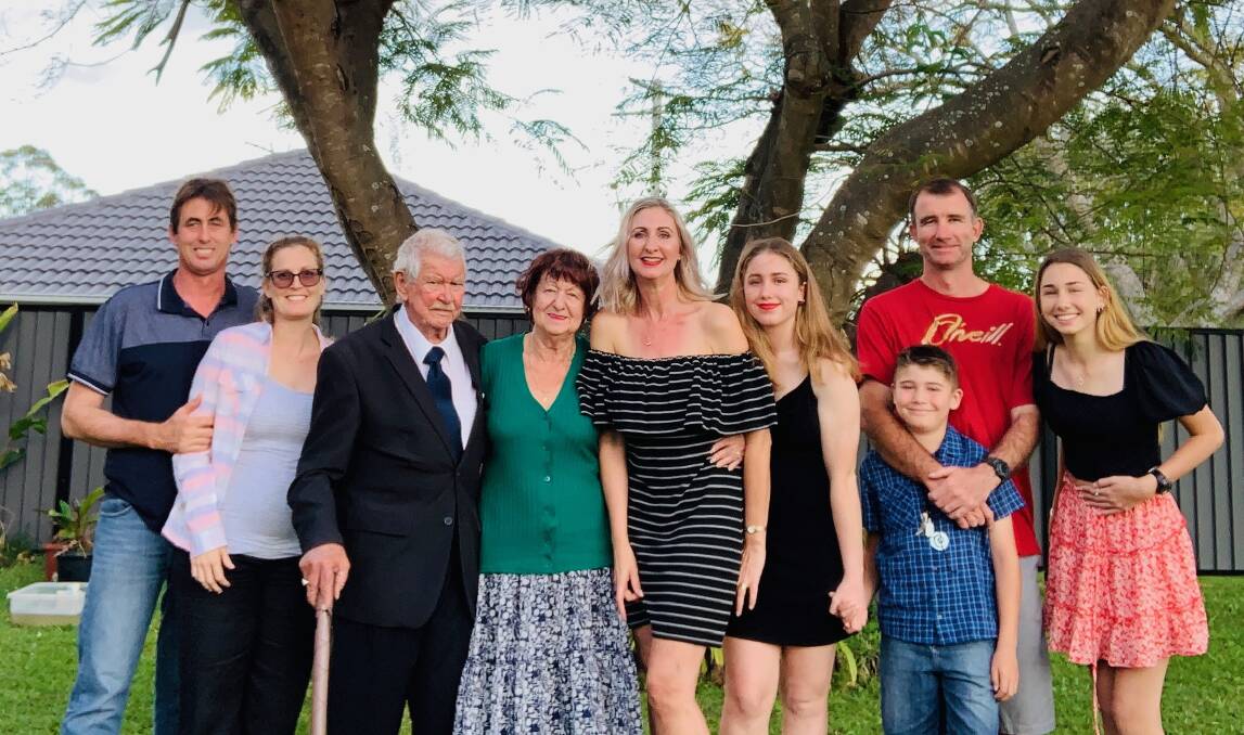 HAPPY BUNCH: The family gathered to celebrate Mr and Mrs Reid's 50th wedding anniversary. 