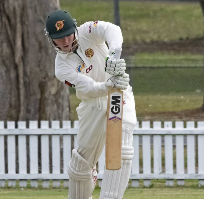 CENTURY: Redlands 4th Grade player Dylan Grey was 102 not out in the recent game against Western Suburbs played at Wellington Point. Picture:  Mark French