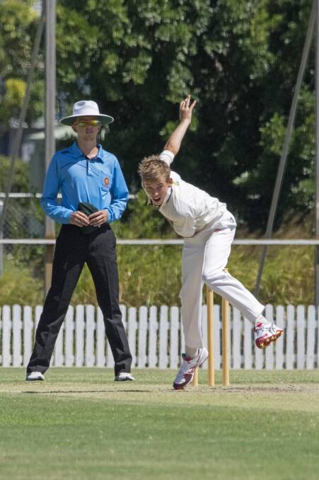 Tigers bowler Jacob Apted took three wickets for 4th grade in their match against Valleys.