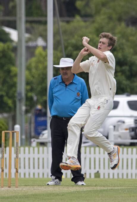 Redlands 4th grade player Lance Parsons who scored  21 runs and took three wickets in last Saturday’s one-day game against Western Suburbs. Picture: Doug O’Neill.