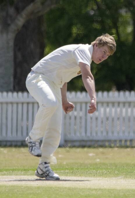 Luke Haegel who took five wickets for Redlands in the 3rd Grade game last Saturday against Wynnum Manly. Picture: Doug O’Neill 