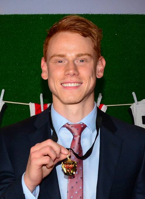 BEST AND FAIREST: Blake Grewar was awarded the Dowling Medal.