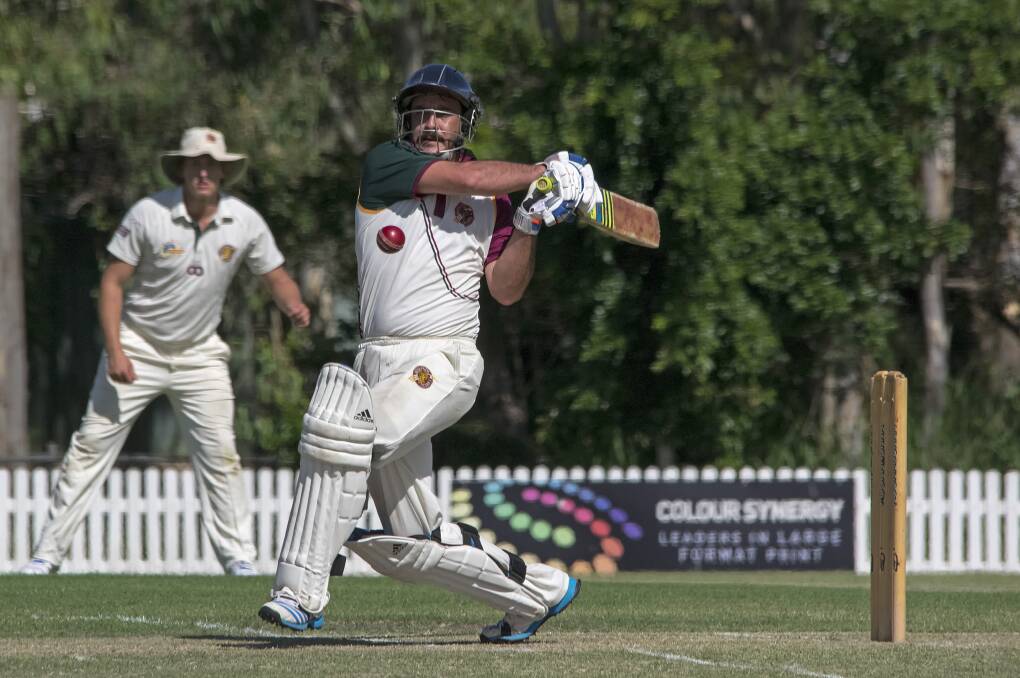 FINE KNOCK: Jason Hutchinson scored 45 not out for Redlands 6th Grade no.1 in their rain-affected drawn match against Wynnum. Picture: Doug O'Neil