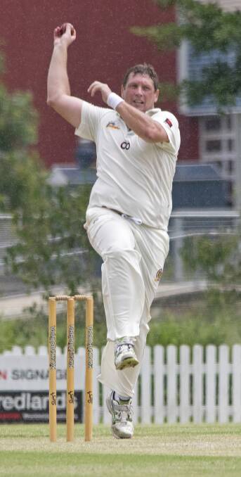 6th Grade bowler Sean Lloyd in action last Sunday on Peter Burge Oval. Sean took five  wickets in Souths' second innings as Redlands came away with a well earned victory. Picture: Doug O’Neill
