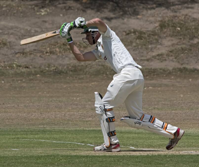 Jason Grosvenor scored 153 not out in the 3rd grade match against South Brisbane. Picture: Doug O’Neill.