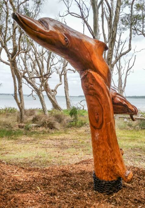 Some sculptures entered for the GBS $74,000 competition will be displayed in the waterfront gardens at the Macleay Island Arts Complex during the Girt By Sea exhibition.