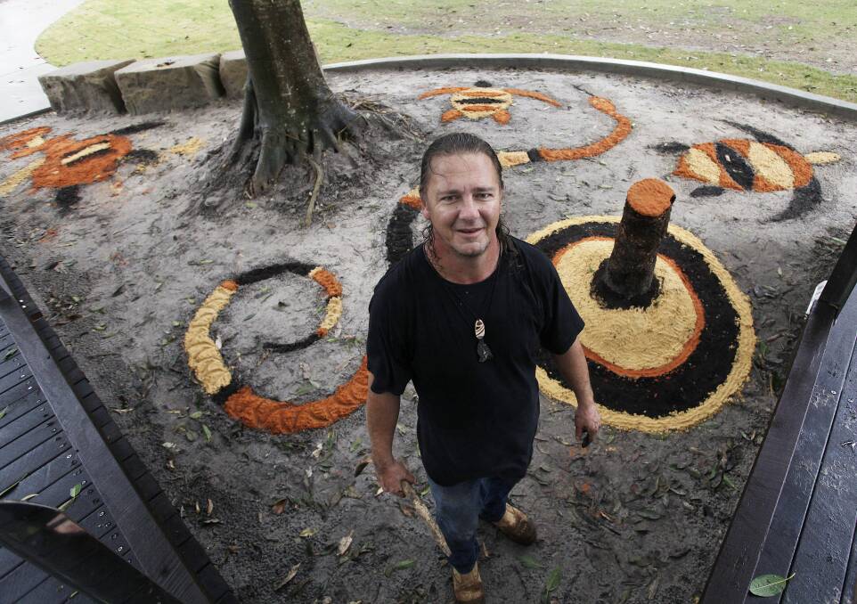 STRADDIE ARTIST: Craig Tapp will use natural coloured sand from Quandamooka to create a snowscape history of the Moreton Bay region during Out of the Box.