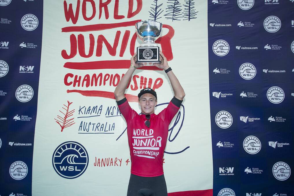 WORLD CHAMP: North Stradbroke Island surfer Ethan Ewing is the men's World Junior Champion. Photo: WSL/Cestari