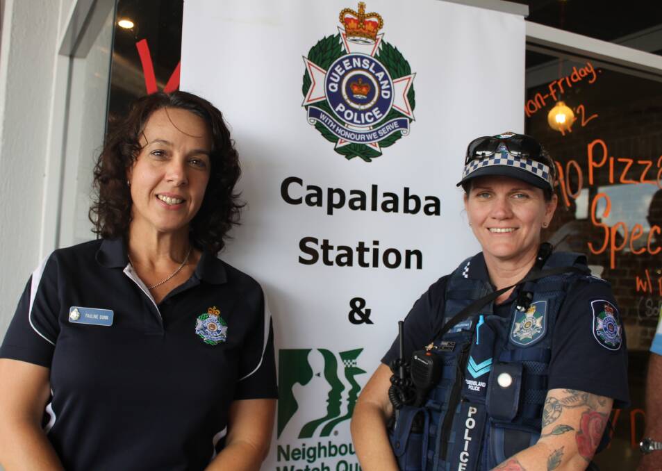 HAVE A CUPPA: Capalaba police beat's administration officer Pauline Dunn and Senior Constable Samantha Schofield invite you to have a coffee at Alexandra Hills on Friday.