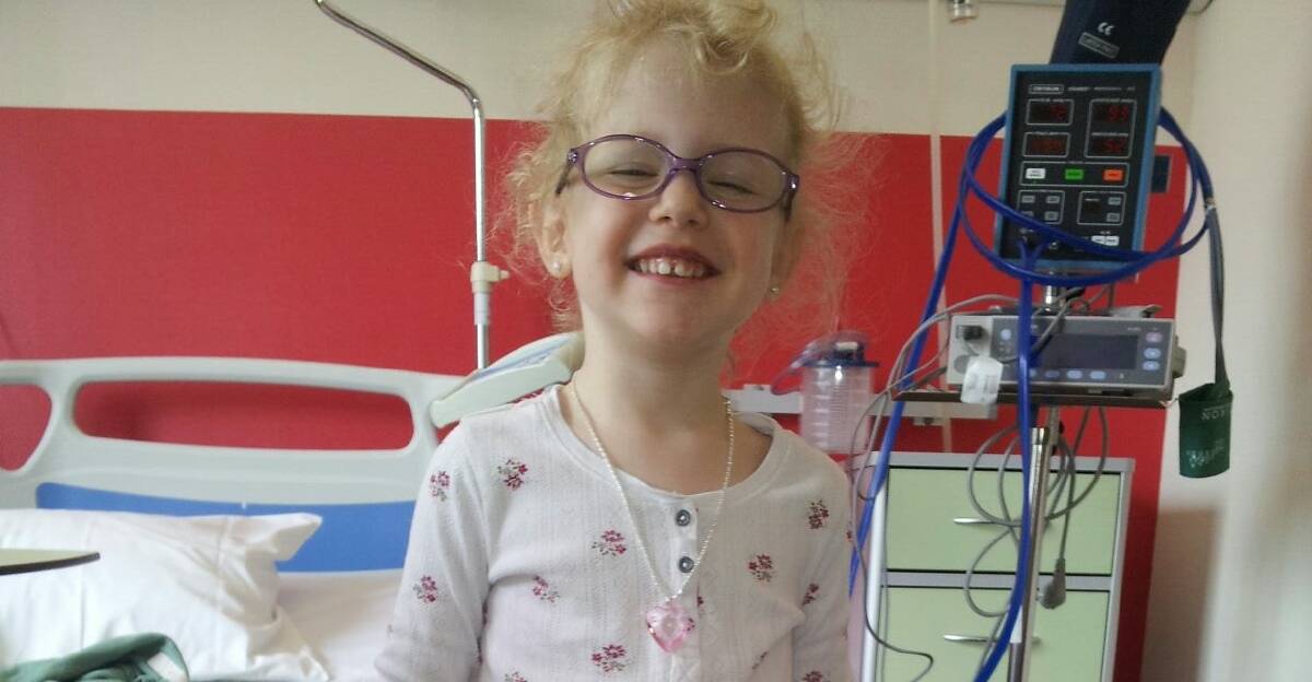 IN HOSPITAL: Zoe was 15 months old when she was diagnosed with systemic idiopathic arthritis, a rare form of juvenile arthritis that is difficult to treat. Photo: Supplied