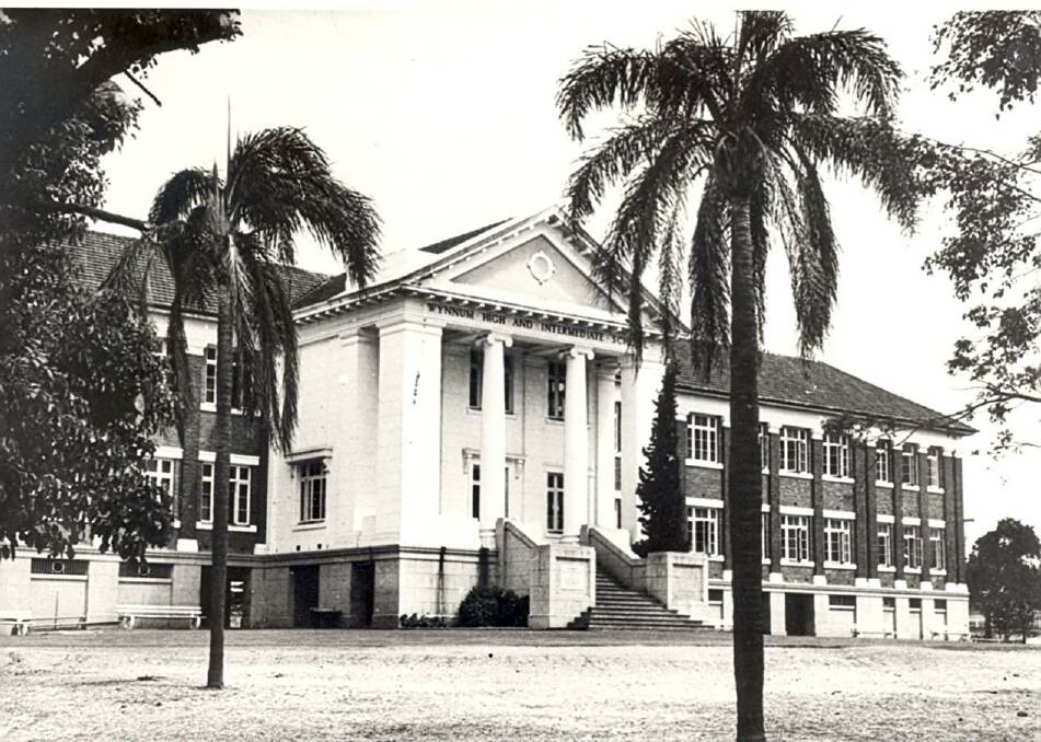 HISTORIC PICTURE: Wynnum State High School's A Block as it was when the school first opened in 1942. Photo: Supplied
 