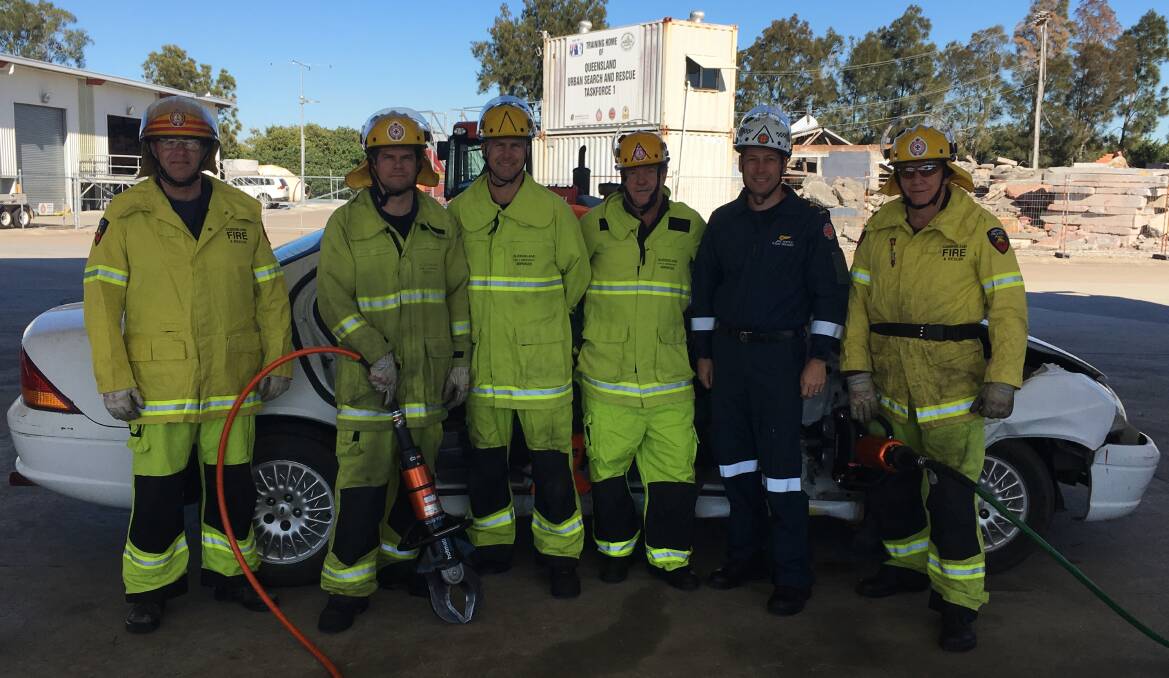 TEAM MATES: The Brisbane team set to compete in the Australasian Road Rescue Challenge in New Zealand from July 19 to 24. Photo: Queensland Fire and Emergency Services