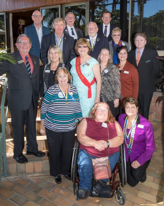 AT THE INDUCTION: Bruce Forward (back), Des Stevens, Peter Crane, Reverend Allan Goodwin, Cr Paul Golle, Pat Smith and (middle) Eddie Richards, Christine Oosterloo, Gail Wallace, Kathy Reimers, Maree Malouf, and (front) Rosemary Skelly, Tania Ameer-Beg and Janet Butler. Photo: Studio 4 Photography