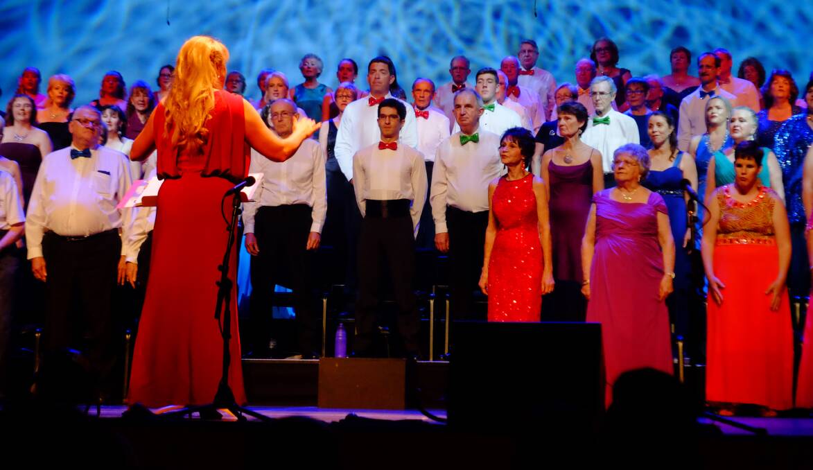 IN CONCERT: The Redland City Choir performing in the Redlands White Christmas Around the World Charity Concert. Photo: Supplied