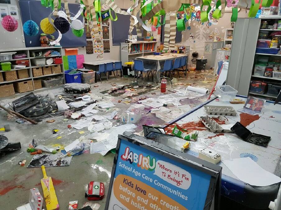 DESTRUCTION: Vandals caused extensive damage to the before and after-school care facility at Coolnwynpin State School in October 2016.