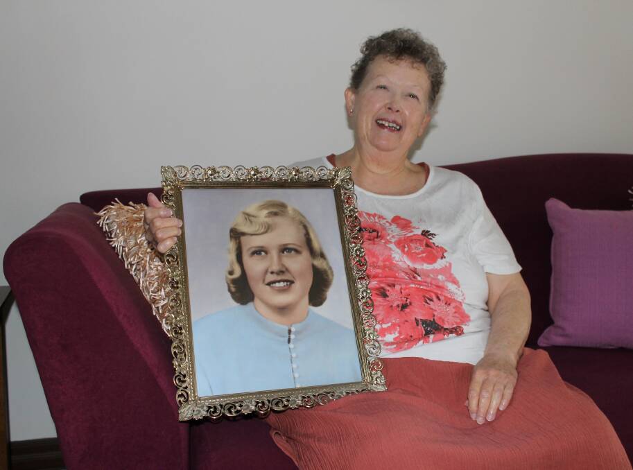 SINGER: Joyce Kollbaum with a picture of herself when she was a back-up singer for Frank Sinatra, Pat Boone and Chubby Checker, among others. Photo: Cheryl Goodenough