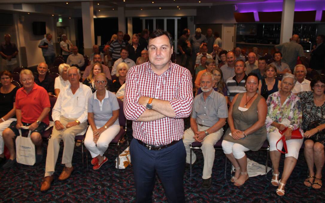 COMMUNITY MEETING: Residents raised concerns about a rehabilitation facility at Thornlands during a meeting hosted by Redlands MP Matt McEachan earlier this year. Photo: Cheryl Goodenough
