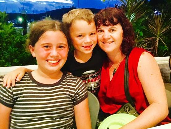 SUPPORTING OTHERS: Erin Ross, pictured with her two children, says she will do whatever she can to raise awareness of brain cancer and help others going through a tough time. Photo: Supplied 