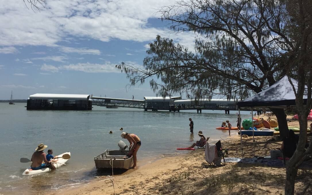 JUMPING DANGER: The dangers of jetty jumping have been raised after a man was injured at Coochiemudlo Island on Sunday. Photo: Brian Williams