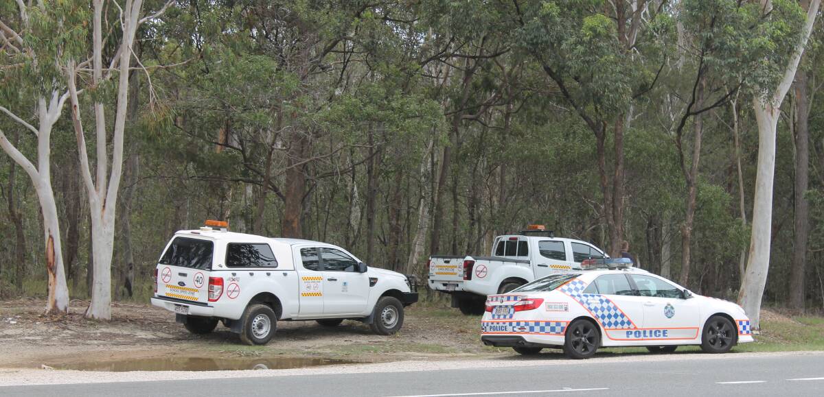 INNOVATIVE SOLUTIONS NEEDED: This bushland in Alexandra Hills accommodated a homeless man until earlier this month. Police and council vehicles were parked alongside the reserve while officers told the man he needed to leave. Photo: Cheryl Goodenough