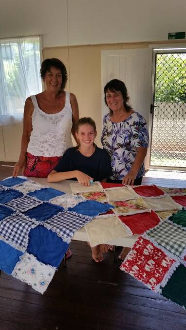 The groups gets together to make lap quilts for the elderly and would love anyone intrested to join them. 