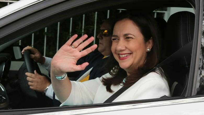 Queensland Premier Annastacia Palaszczuk as she visited Governor Paul de Jersey on Friday. Photo: Jono Searle/AAP