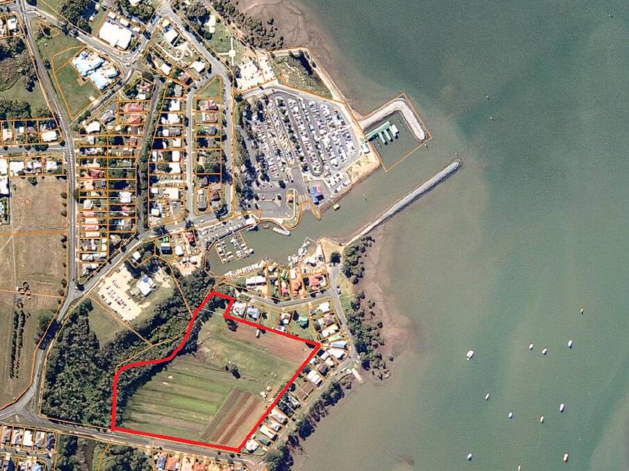 LAND ACQUISITION: Redland City Council bought Moores farm, outlined in red, on Monday. Photo: Redland City Council