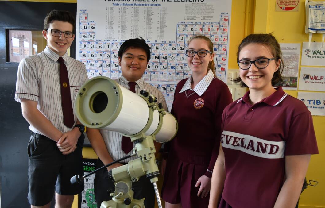 STAR STUDENTS: Cleveland District State High School Year Eleven students Connor Martinuzzo, 16, David Samson, 16, Kate Gibson, 15, and Annabelle Hermans, 16, will visit NASA's Kennedy Space Centre at Florida in November. Photo: Hannah Baker
