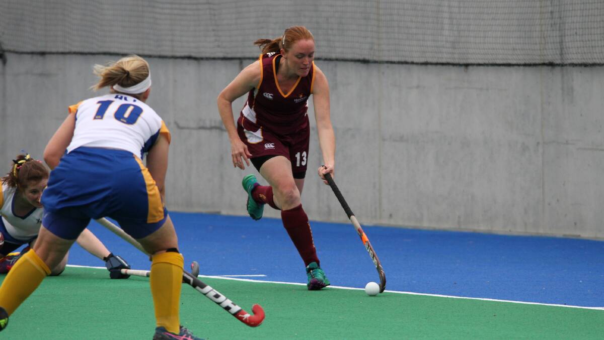 ACTION SHOT: Kylie O'Donohue showing off her hockey technical skills.