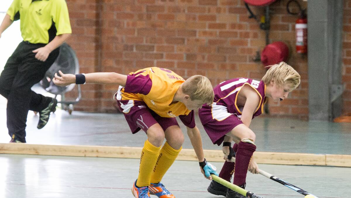 RISING STAR: Rhys Mackinder (R) in action at the Indoor Australian Championships in January. Photo: Click In Focus Photography
