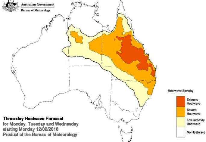 HOT: Heat, humidity and a weak upper trough contributed to the storm activity overnight on Sunday, Febaruary 11. Photo: Bureau of Meteorology