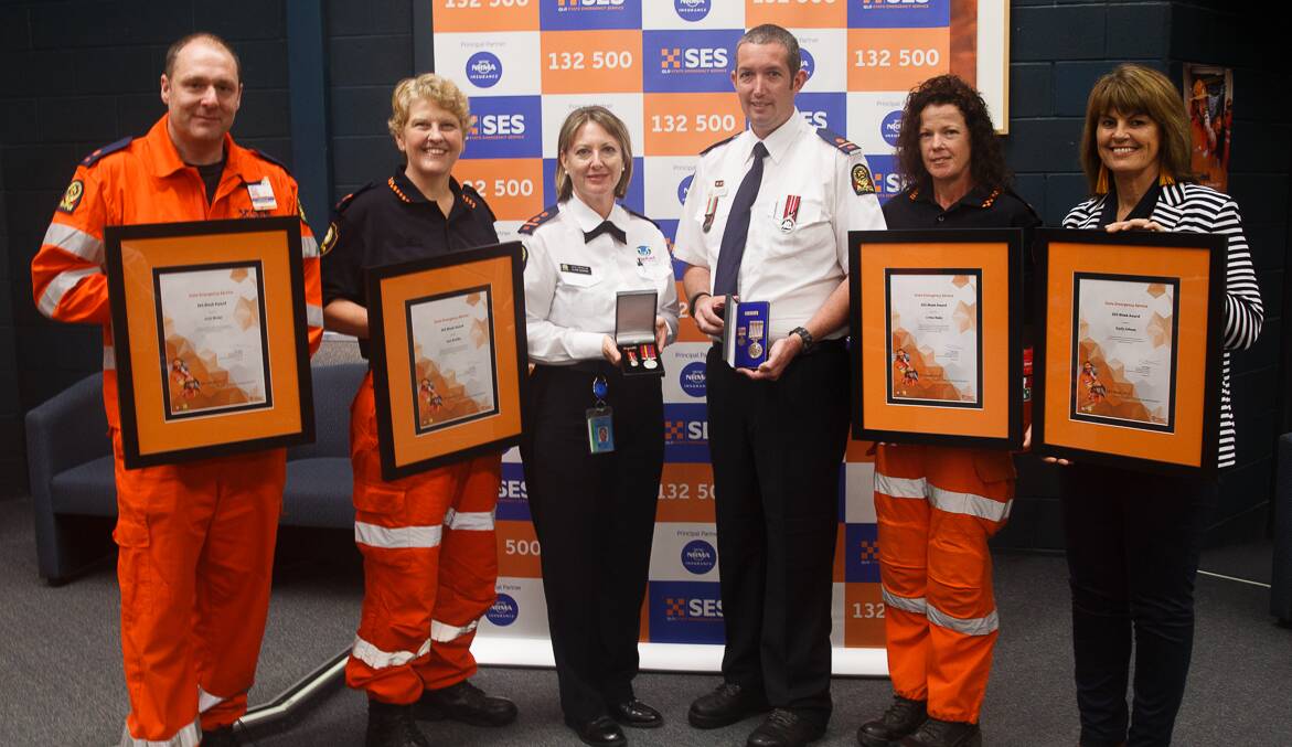 Six Redlanders were recognised for their State Emergency Service contributions. Photos: Supplied